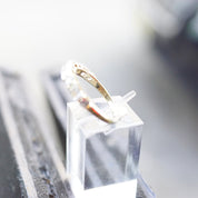 Vintage Gold Plated Sterling Silver Cubic Zirconia Ring, Alternating Baguette & Round Cut CZ Diamond Ring, China CZ925, Size 7 1/2 US