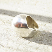 Vintage Sterling Silver Dome Ring, Chunky Silver Dome Ring, Hollow Silver Bubble Ring, 950 Silver, Modernist Ring, Statement Ring, Size 7 US