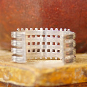 Vintage Zuni Snake Eye Turquoise Cuff Bracelet, Hammered Silver Cutout Cuff With 48 Turquoise Stones, Native American Cuff, Old Pawn Jewelry