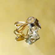 Vintage 14K Gold Solitaire Diamond (.75ct) Pendant, Brilliant Cut Diamond & Yellow Gold Pendant With Split Bail, Petite 14K Diamond Pendant