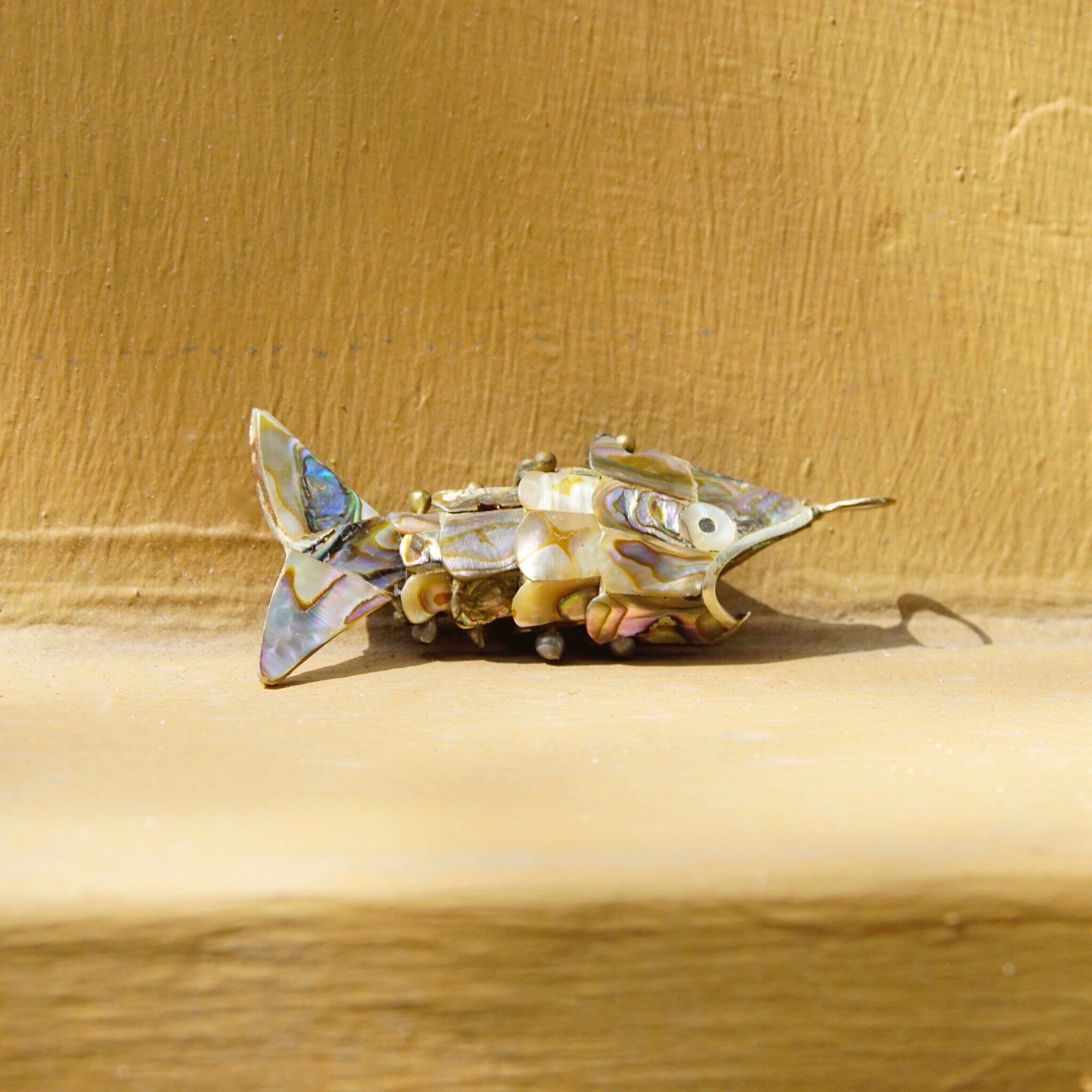 Pendant, Iridescent Shell Inlay, Key Chain Bottle Opener, 3D Fish Pendant