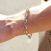 Vintage TAXCO Sterling Silver Link Bracelet, Industrial Silver Cable Link Bracelet, Unisex Silver Chain Bracelet, 925 Jewelry, 8" Long