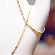 Vintage Italian 14K Gold Box Chain, 2mm Yellow Gold Chain Necklace, 18" Long, Made In Italy, 14K Jewelry