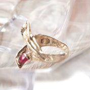 Antique 14K Gold Dragon Ring, Ruby, Emerald, Alexandrite Gemstones, Rare Vintage Chinese Dragons Ring, Nose Dragon Hallmark, Size 5 US