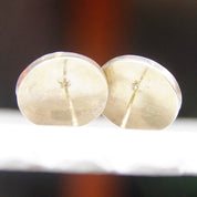 Vintage Signed Tabra 925 Moon Face Earrings, Small Sterling Silver Disc Stud Earrings, Moon God/Goddess, Unique Jewelry, 3/4 Diameter