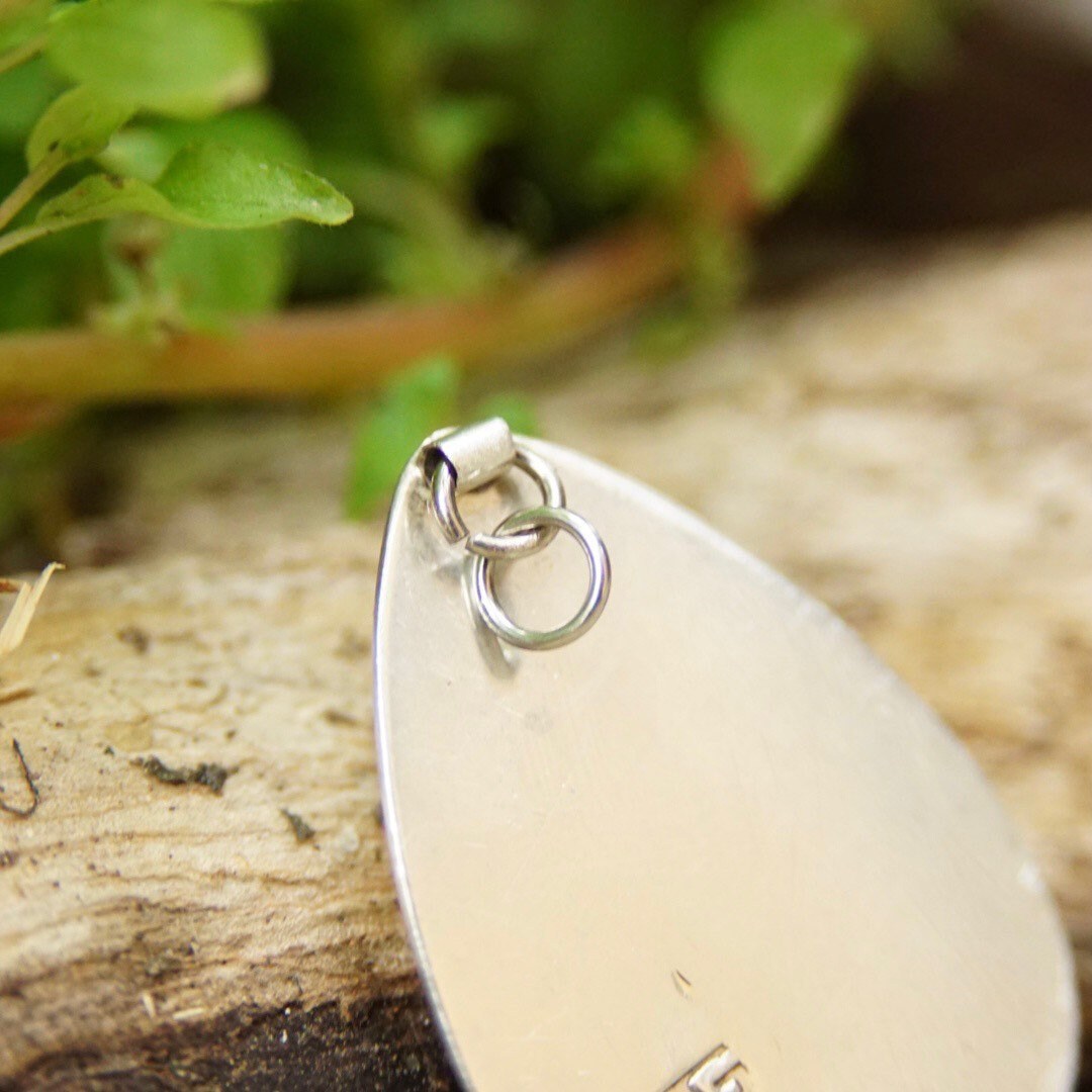 Vintage Signed Sterling Silver Lapis Lazuli Pendant, Unique Teardrop Pendant, Dark Blue Gemstone, 925 Jewelry, 2 Long