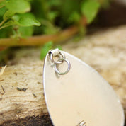 Vintage Signed Sterling Silver Lapis Lazuli Pendant, Unique Teardrop Pendant, Dark Blue Gemstone, 925 Jewelry, 2 Long