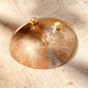 Vintage E. Cabello Mixed Metals Brass Copper Silver Footed Dish, Modernist Catchall, Small Oblong Multi-Color Bowl, C.A Mexico, 5.5" L