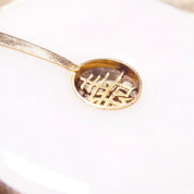 Vintage 14K Gold White Jade Disc Pendant, Chinese Symbol, Large White Nephrite Jade Stone, Gold Necklace Bail, 585 Jewelry