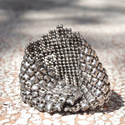 Vintage Rare Sergio Gutierrez Liquid Metal Swarovski Crystal Bracelet, Limited Edition, Mesh Bracelet, Emerald Cut Crystal, Haute Couture