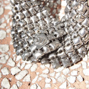 Vintage Rare Sergio Gutierrez Liquid Metal Swarovski Crystal Bracelet, Limited Edition, Mesh Bracelet, Emerald Cut Crystal, Haute Couture
