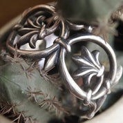 Vintage Signed 1984 MMA 925 Sterling Silver Cut Out Cuff Bracelet, Oxidized Silver Bangle, Gothic Look, 925 Jewelry, Adjustable Bracelet