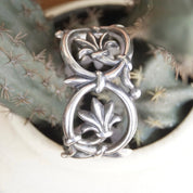 Vintage Signed 1984 MMA 925 Sterling Silver Cut Out Cuff Bracelet, Oxidized Silver Bangle, Gothic Look, 925 Jewelry, Adjustable Bracelet