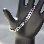 Vintage Sterling Silver Marcasite Engravable Plate Curb Chain Bracelet, 6mm Chain Bracelet, Accent Marcasite, Silver Monogram Plate, 7" L