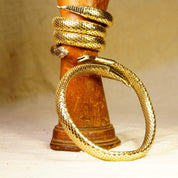 Vintage Whiting & Davis Gold Mesh Snake Necklace And Bracelet, Triple Coil Snake Cuff, Single Coil Snake Choker, Gold Tone Jewelry Set