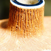 RARE Danish Mid-Century Modern Signed Stoneware Slab Vase, F109, Textured Blue Glaze Vase, Royal Copenhagen Denmark, Ursula Printz Mogensen