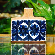 RARE Danish Mid-Century Modern Signed Stoneware Slab Vase, F109, Textured Blue Glaze Vase, Royal Copenhagen Denmark, Ursula Printz Mogensen