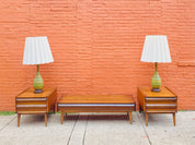Vintage Mid Century Modern LANE First Edition Walnut & Pecan Coffee Table / End Table Set, In Amazing Condition, Style No. 1062 01