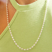 Vintage Italian Sterling Silver Spiral Herringbone Chain, 4 mm, Shiny Silver Chain, Unisex Necklace, 925 Italy GM, 24" Long