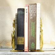 Vintage Brass Pineapple Bookends by Virginia Metal-Crafters Newport, Embossed Brass Bookends, Funky Home Decor, Hospitality Symbol, 6 1/2" H