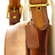 Vintage 1970's Authentic Coach Leatherwear Messenger Bag No. 633-2179, Chocolate Brown Leather Courier Bag, Front Flap, Adjustable Strap