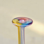 Vintage Signed Kosta Boda K. Engam Art Glass Fidji Vase #7008838, Iridescent Blown Glass Bud Vase, Mid-Century Accent Flower Vase, 11.5" H