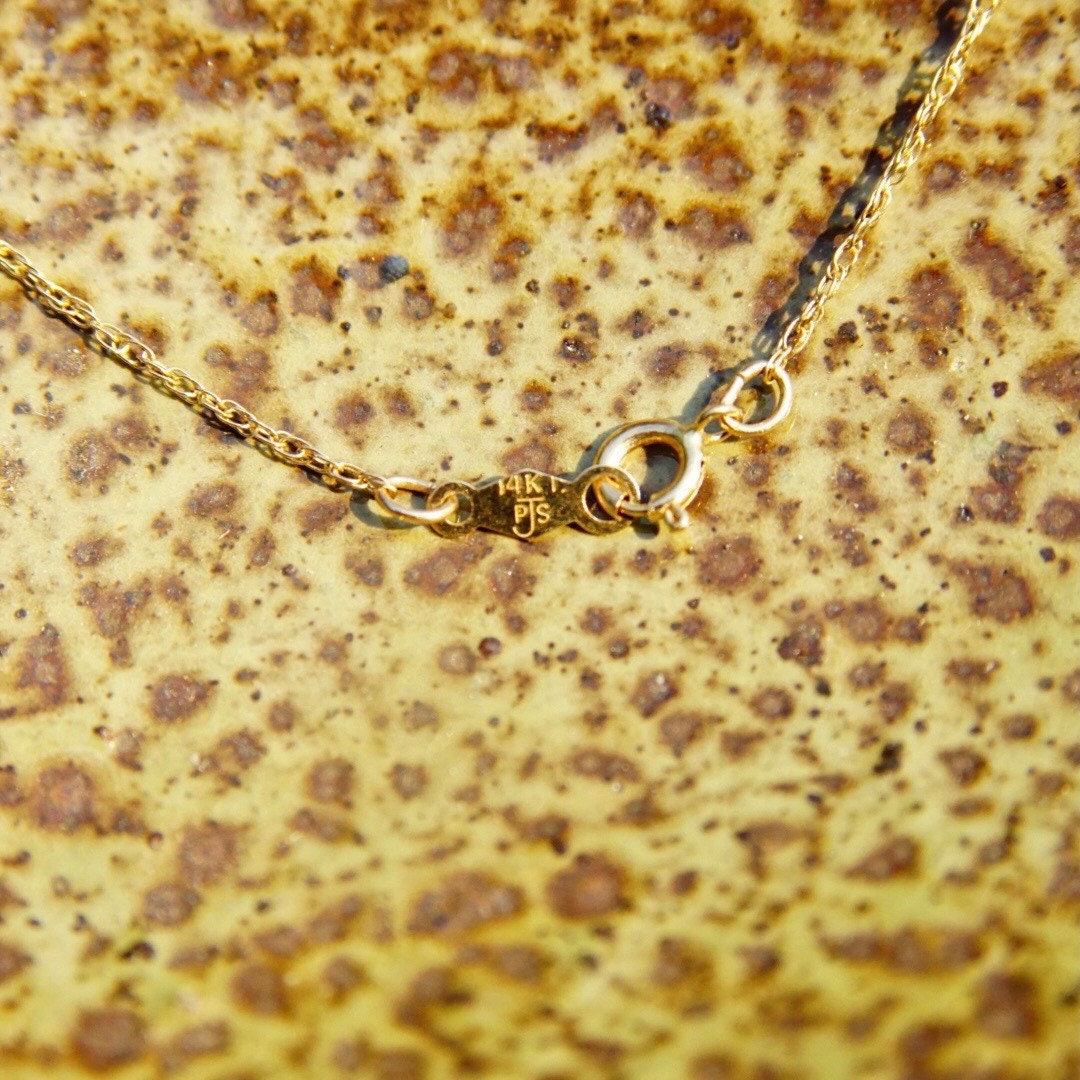 Vintage 14K Gold Pearl Y-Necklace, Elegant Necklace With Gold & Pearl Beads, Loose Rope Chain, Petite/Delicate Gold Choker, 16 1/2" Long