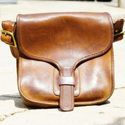 Vintage 1970's Authentic Coach Leatherwear Messenger Bag No. 633-2179, Chocolate Brown Leather Courier Bag, Front Flap, Adjustable Strap