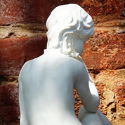 Vintage Signed W. Gawantka Kaiser Nude Woman In Meditation Porcelain Figurine #489, German Matte White Porcelain Bisque Statue, 9" H