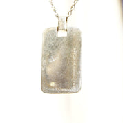 Retired 2003 Tiffany & Co. 925 Atlas Pendant, Solid Sterling Silver Dog Tag Style Pendant, Roman Numerals, NO CHAIN or BOX, 1 3/8" L