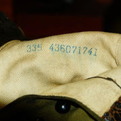 Victorian/Edwardian Women's Black Leather & Fabric Button Up Boots, Two-Tone Heeled Ankle Boots, Trade La France, Size 6-6.5 US