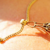 Victorian 14K Gold Opal & Diamond Necklace Pendant, Delicate Gold Wire Frame Teardrop Pendant, Iridescent Gemstone, Accent Diamonds, 1 3/4"