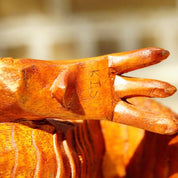 Vintage Signed Hand Carved Wood Dragon Sculpture, Incredibly Detailed Carved Wood Statue, Japenese/Chinese Crawling Dragon, 10" L x 5 1/2" H