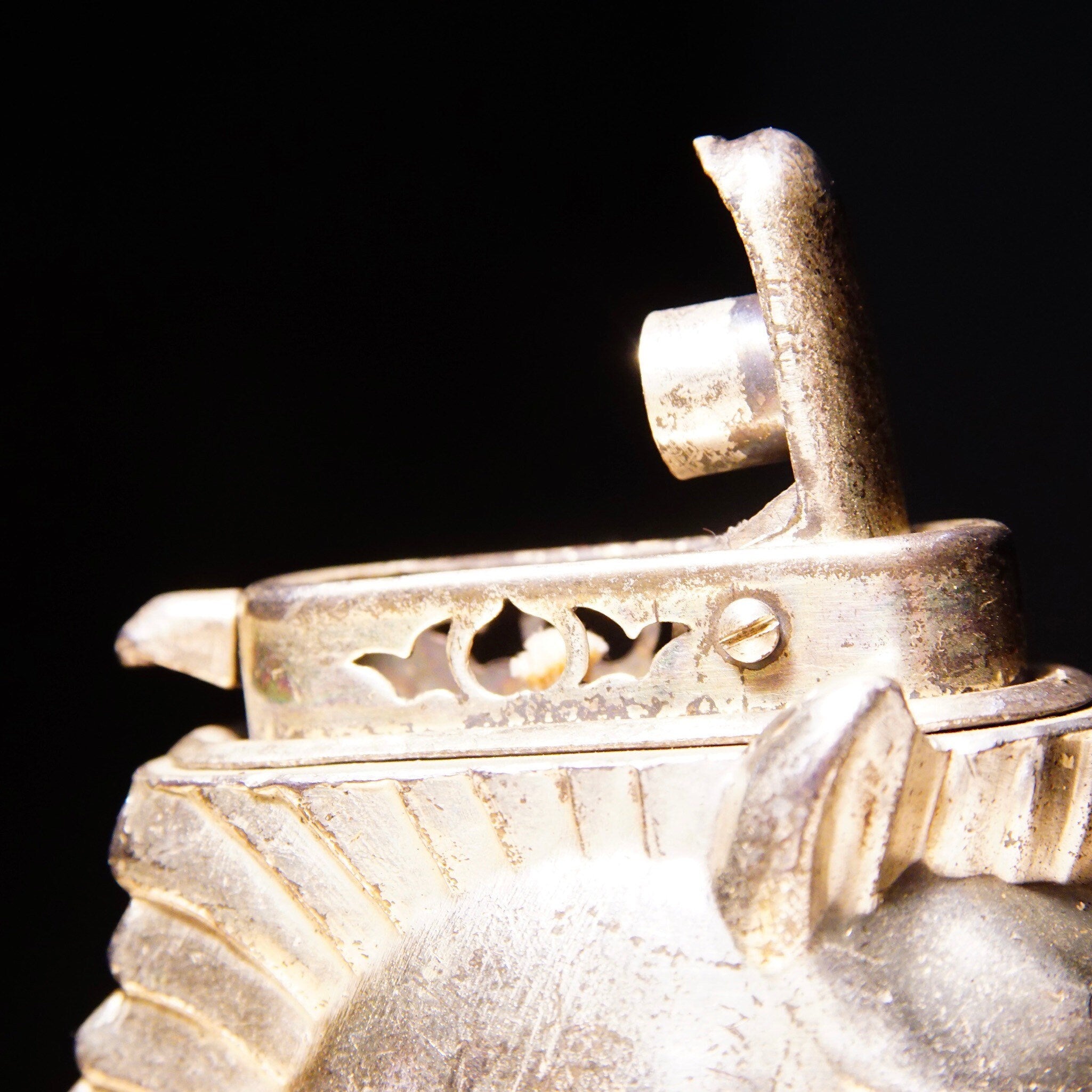 Vintage CMC New York Silver Plated Horse Head Table Lighter, Made In Occupied Japan, Collectible Butane Lighter, NOT TESTED, 2 3/4"