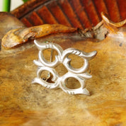 Signed Navajo Sand Cast Sterling Silver Belt Buckle, Guarantee Of Authenticity, Native American Jewelry, 2 1/4" W