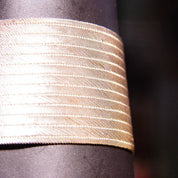 Vintage Modernist Sterling Silver Wide Mesh Bracelet, Flexible Closed Cuff Bracelet With Textured Pull Pin Clasp, 925 Jewelry, 7" Long