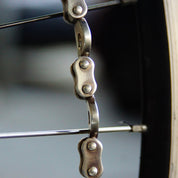 Vintage TAXCO Sterling Silver Biker Chain Link Bracelet, Heavy Silver Chain Bracelet With Alternating Circular Links, Toggle Clasp, 9 1/2" L