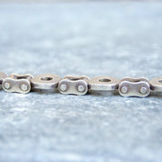 Vintage TAXCO Sterling Silver Biker Chain Link Bracelet, Heavy Silver Chain Bracelet With Alternating Circular Links, Toggle Clasp, 9 1/2" L