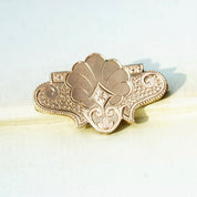 Victorian 10K Rose Gold Engraved Brooch/Pendant, Ornate Antique Gold Brooch, Art Nouveau Style, 1 1/2 L