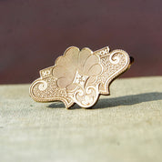 Victorian 10K Rose Gold Engraved Brooch/Pendant, Ornate Antique Gold Brooch, Art Nouveau Style, 1 1/2 L