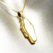 Vintage Gold Plated Sterling Silver Egyptian Sarcophagus Charm Pendant, Hinged Gold Pharaoh Coffin With Silver Mummy Inside, 36mm x 12mm