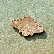 Victorian 10K Rose Gold Engraved Brooch/Pendant, Ornate Antique Gold Brooch, Art Nouveau Style, 1 1/2 L
