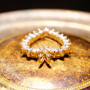 Vintage 14K Gold Open Heart Brilliant Diamond Pendant, 21 Dazzling Diamonds, 2.1 TCW, Yellow Gold Heart Pendant, 1 1/8 L