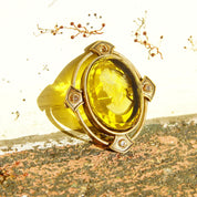 Vintage Extasia Hand Pressed Glass Intaglio Cameo Drop Earrings, Transparent Yellow Glass Cameos, French Hook Earrings, Signed EXT, 7/8 L