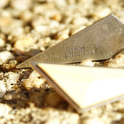 Vintage Sterling J Woolsey Modernist Bone Inlay Stud Earrings, Triangular Statement Earrings, Geometric Silver & Bone Studs, 2 1/8 L
