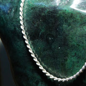 Vintage Sterling Silver Rope Chain Necklace, Unisex Chain, 5.5mm Heavy Silver Rope Chain, 925 Jewelry, 24 1/4 L