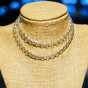 Vintage Sterling Silver Rolo Chain, 1/4 Interlocking Bead Links, Heavy Silver Chain, Long Bead Necklace, Unisex Jewelry, 23 3/4 L