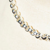 Vintage Sterling Silver Rolo Chain, 1/4 Open Circle Links, Large Silver Spring Ring Clasp, Heavy Sterling Chain, Unisex, 18 1/4" L