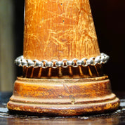 Vintage .999 Fine Silver Rolo Link Bracelet, 1/4" Round Links, Heavy Silver Chain Bracelet, USA .999, 8 1/4" L
