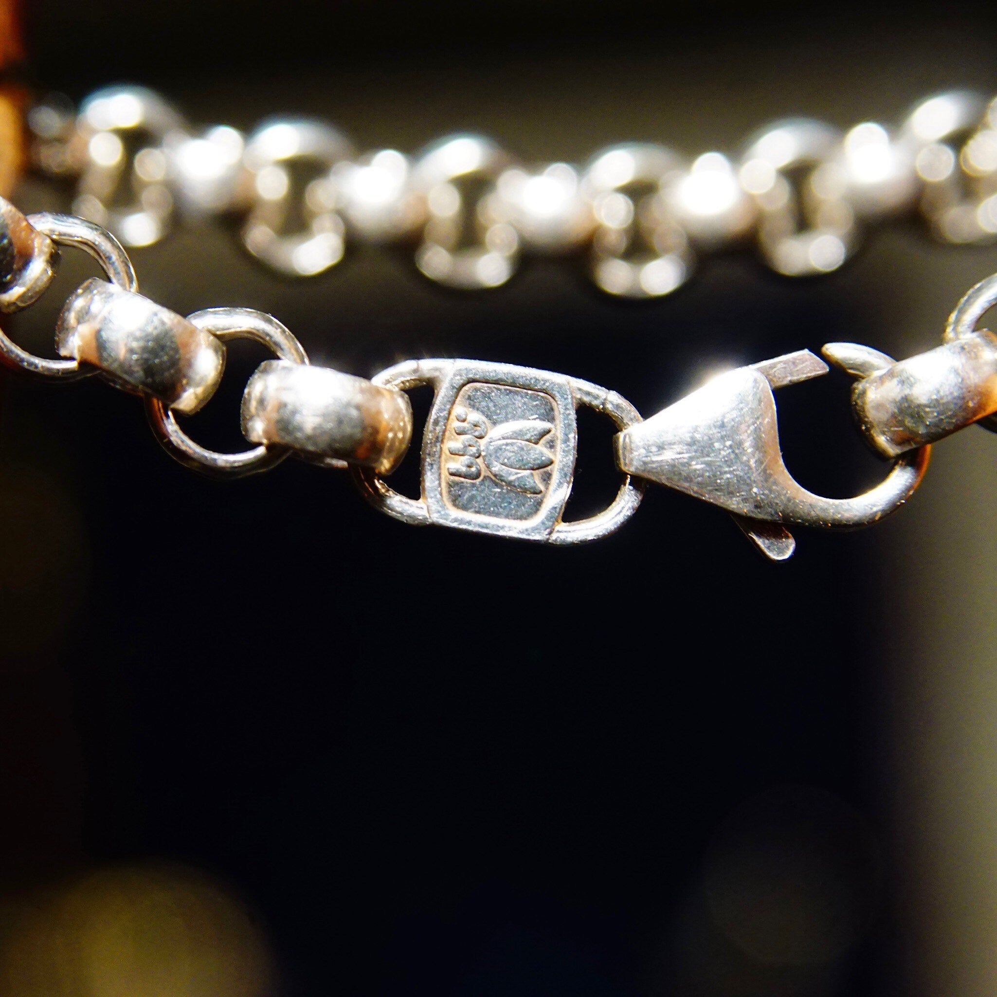 Vintage .999 Fine Silver Rolo Link Bracelet, 1/4" Round Links, Heavy Silver Chain Bracelet, USA .999, 8 1/4" L